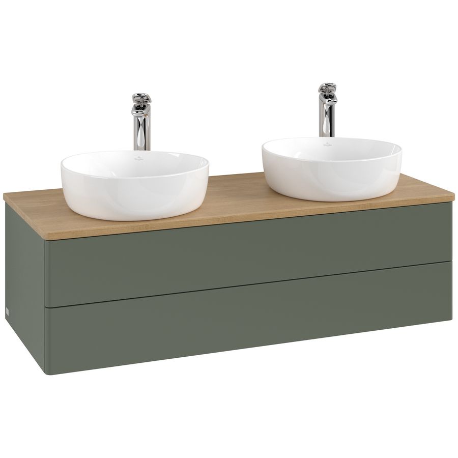 Wastafelonderkast Antao 1200x360x500mm L.Green Matt Lacquer K24051HL