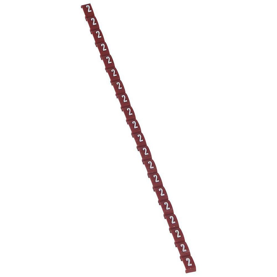 Cijfer 2 rood Duplix VVE=800