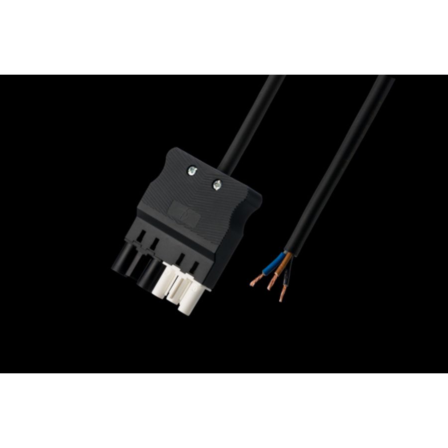 Aansluitsnoer Melder 6-polig 1,5mm² male zwart, female wit (AC166 ALCGB / ALCGS)