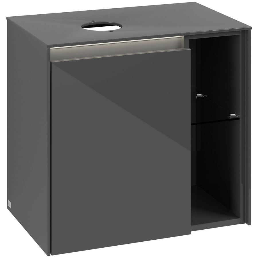 Wastafelonderkast Collaro 600x548x380mm Glossy Grey C152B0FP
