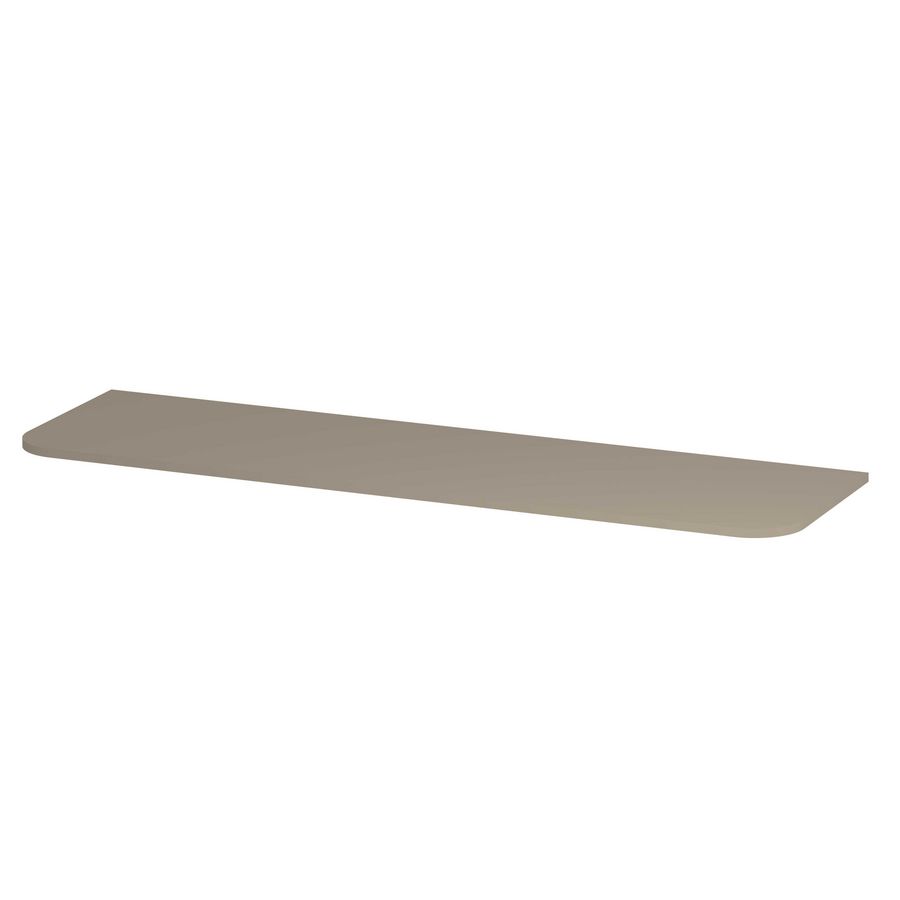 Topplaat gelakt tbv afgeronde onderkast 160cm mat creme cotton