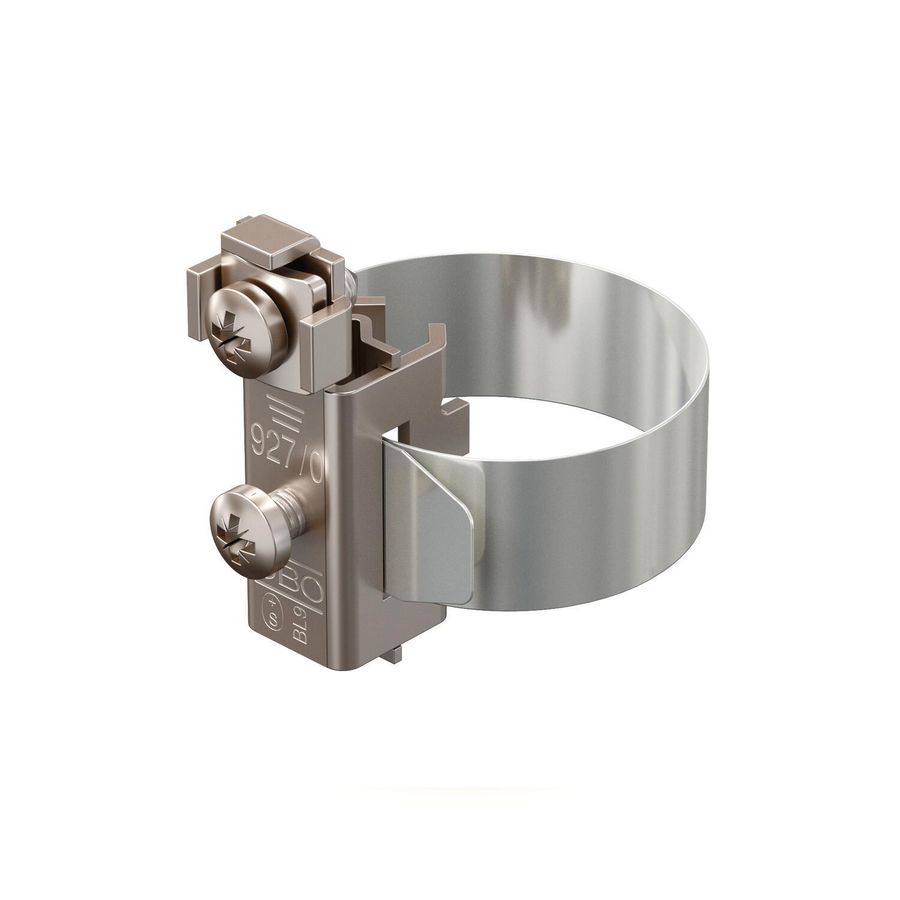 Bandaardingsklem 8-22mm Messing vernickelt VVE=10