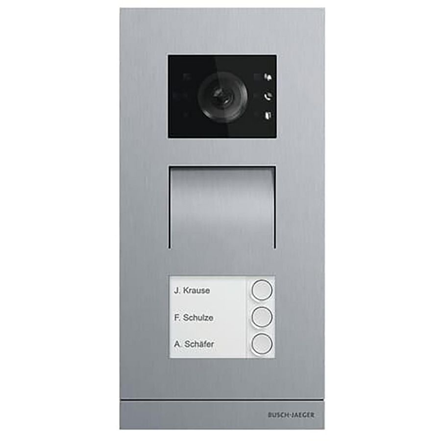 Welcome IP videobuitenpost 3 toetsen rond edelstaal ind. lus (H81381P3-S-03)