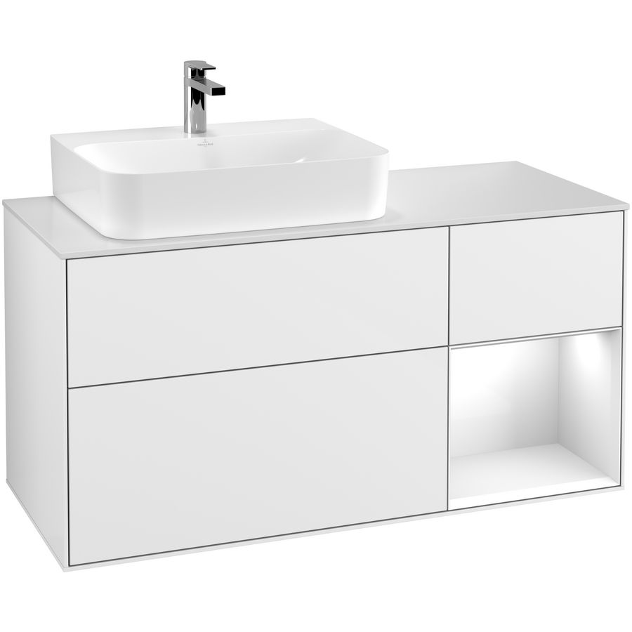 Wastafelonderkast Finion 1200x603x501mm G.White.L F151GFGF
