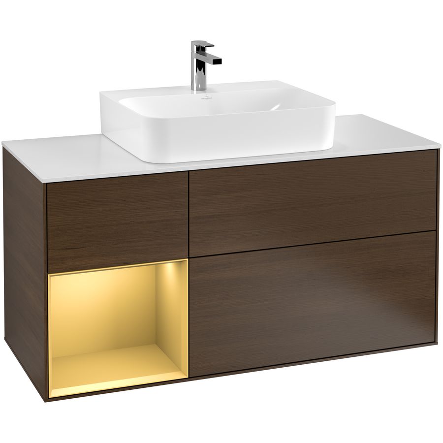 Wastafelonderkast Finion 1200x603x501mm W.Veneer F161HFGN