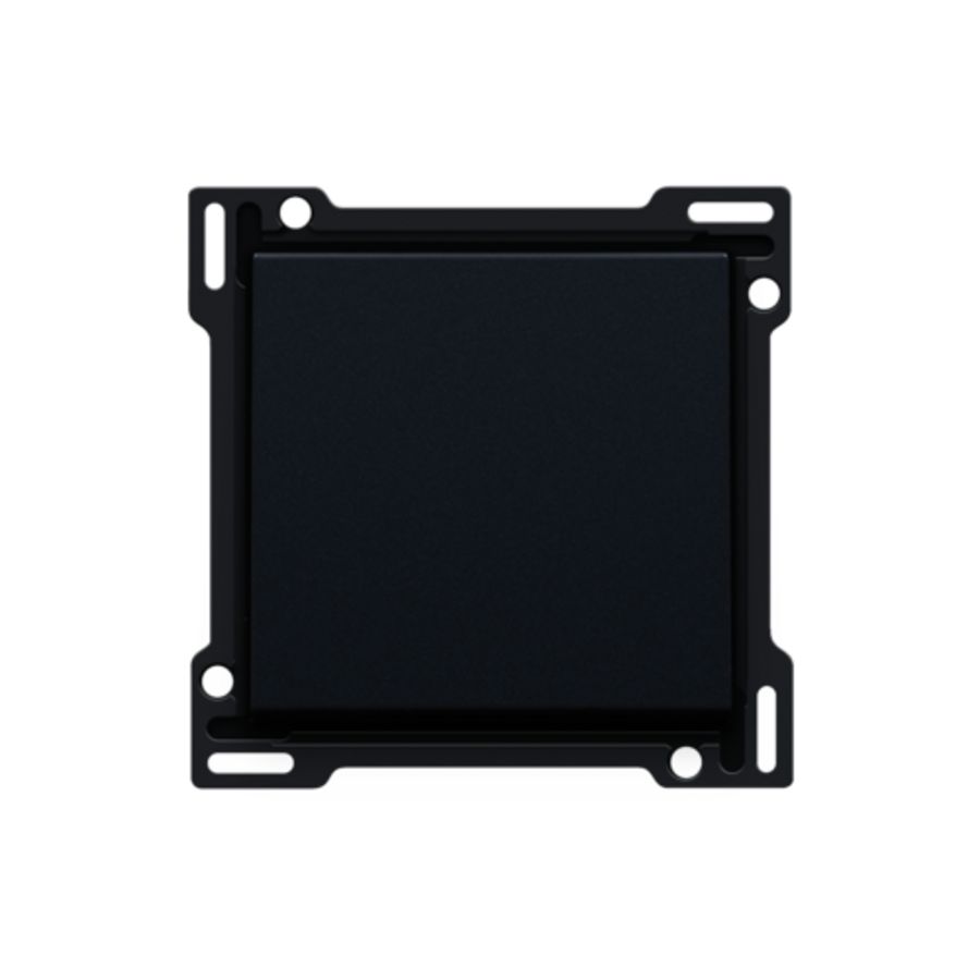 Afwerkingsset enkelv. schakelaar/drukknop black coated
