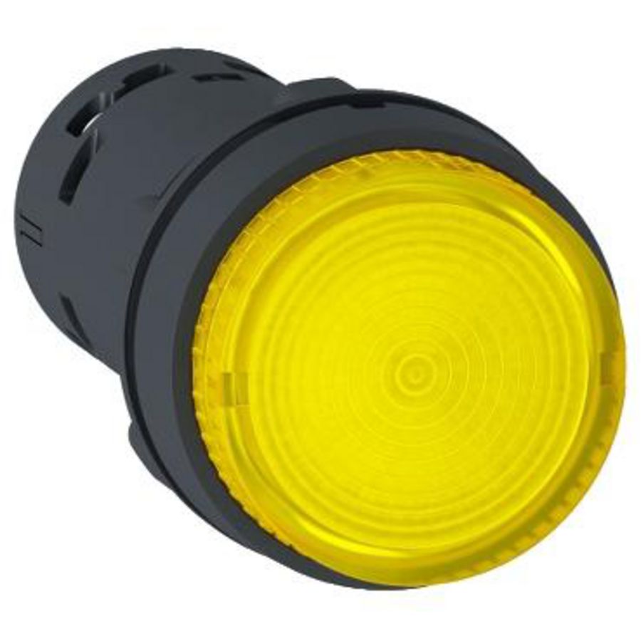 Drukknop Verlicht Terugvering LED 22mm 24V Geel Harmony XB7