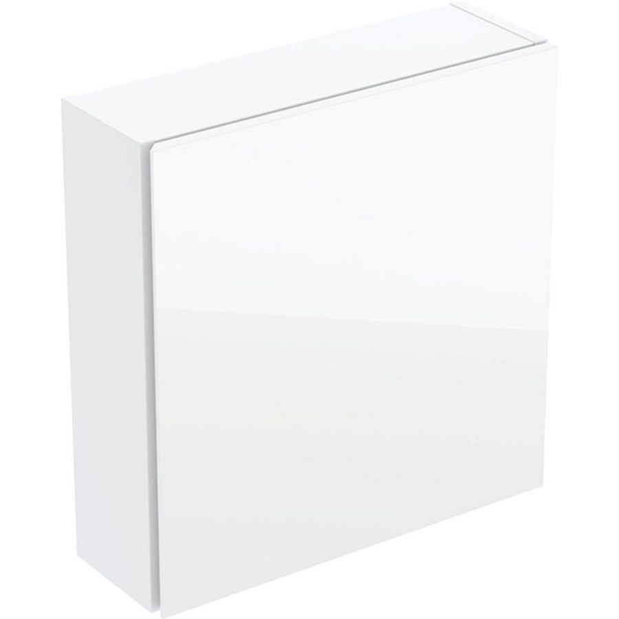iCon bovenkast vierkant met één deur Wit glas
