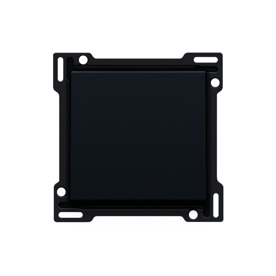 Afwerkingsset enkelv. schakelaar/drukknop black coated
