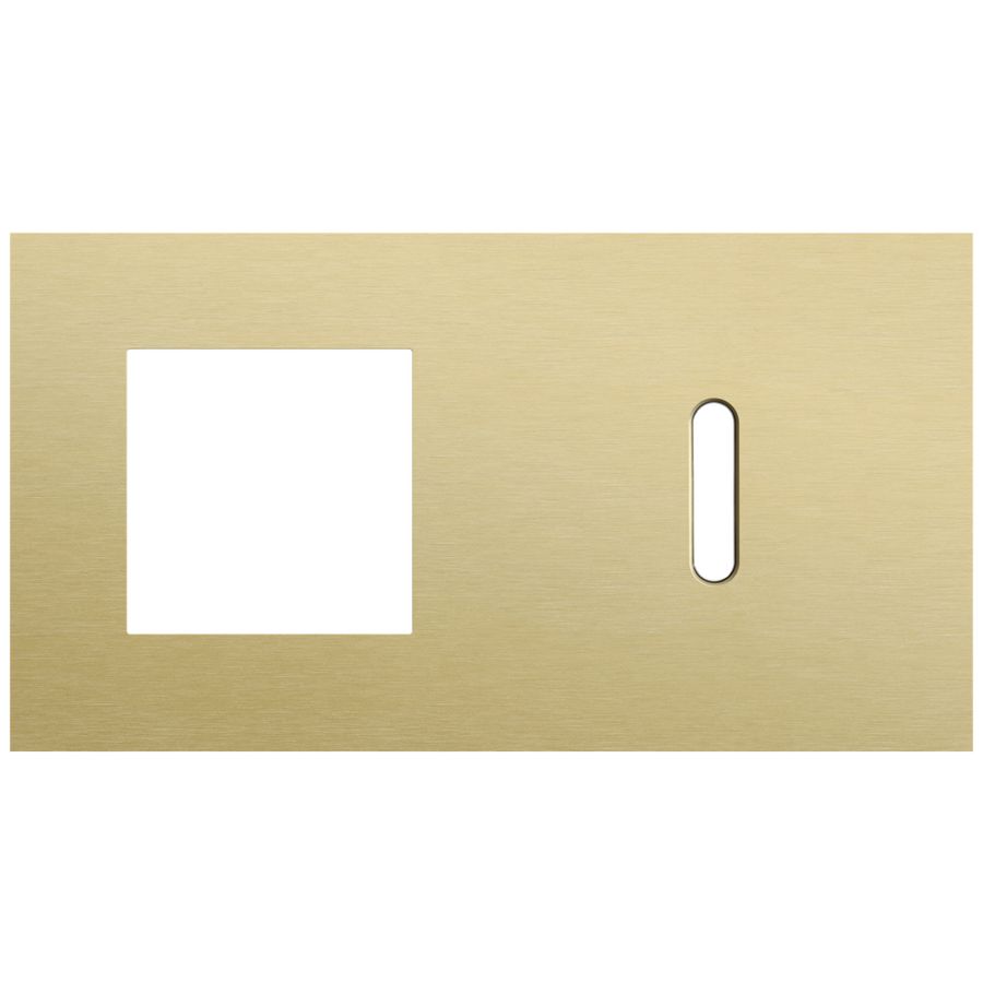 Afdekplaat 2-voud horiz. 71mm centerafst. 227-56806