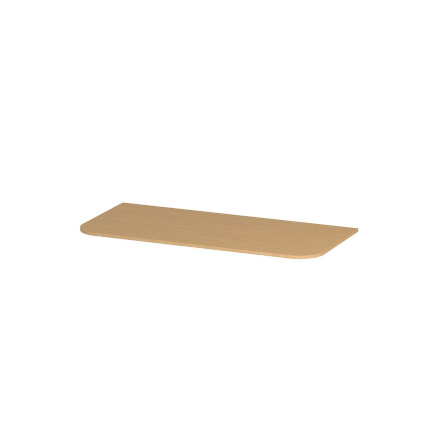 Topplaat fineer tbv afgeronde onderkast 100cm light veneer