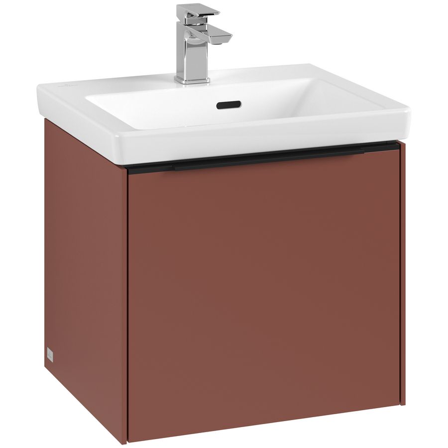 Wastafelonderkastkast SUBWAY 3.0 473x429x407,5mm Wine Red C580L1AH greep Volcano Black