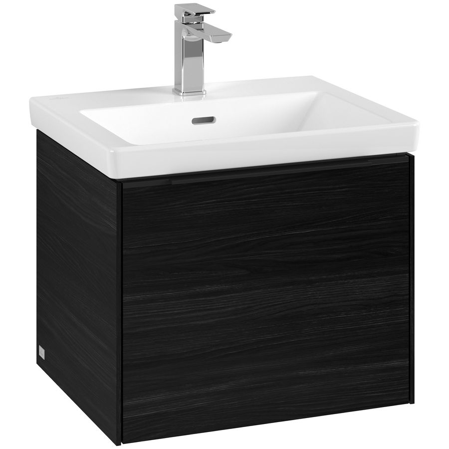 Wastafelonderkastkast SUBWAY 3.0 523x429x447,5mm Black Oak C57901AB greep Volcano Black