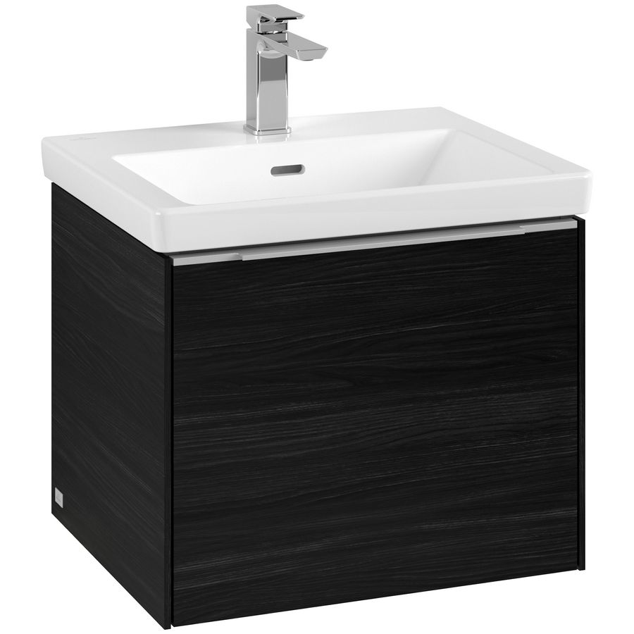 Wastafelonderkastkast SUBWAY 3.0 523x429x447,5mm Black Oak C579L0AB greep alu. glans