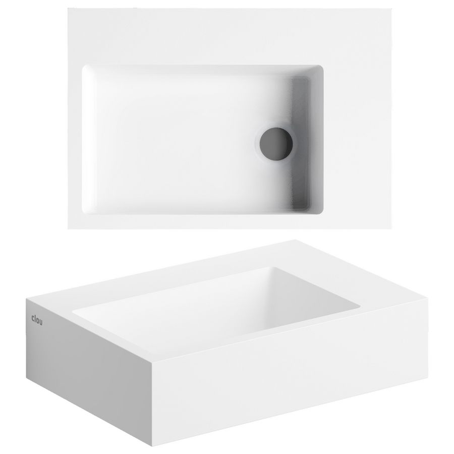 Flush 2 Plus fontein, met voorbewerkt kraangat, aluite