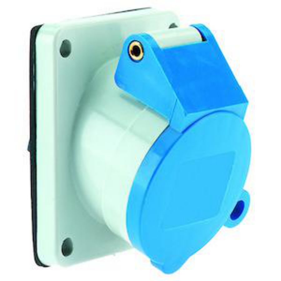 CEE-contactd. ICD 6h 16A 3P 230V IP44 74x62 QC Sch Slotoog