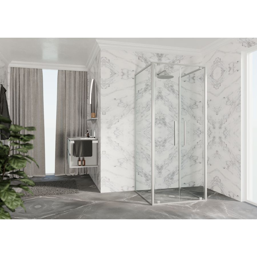 Draaideur 2-del. RIGA 2B 660-690x2000mm helder glas profiel matchroom