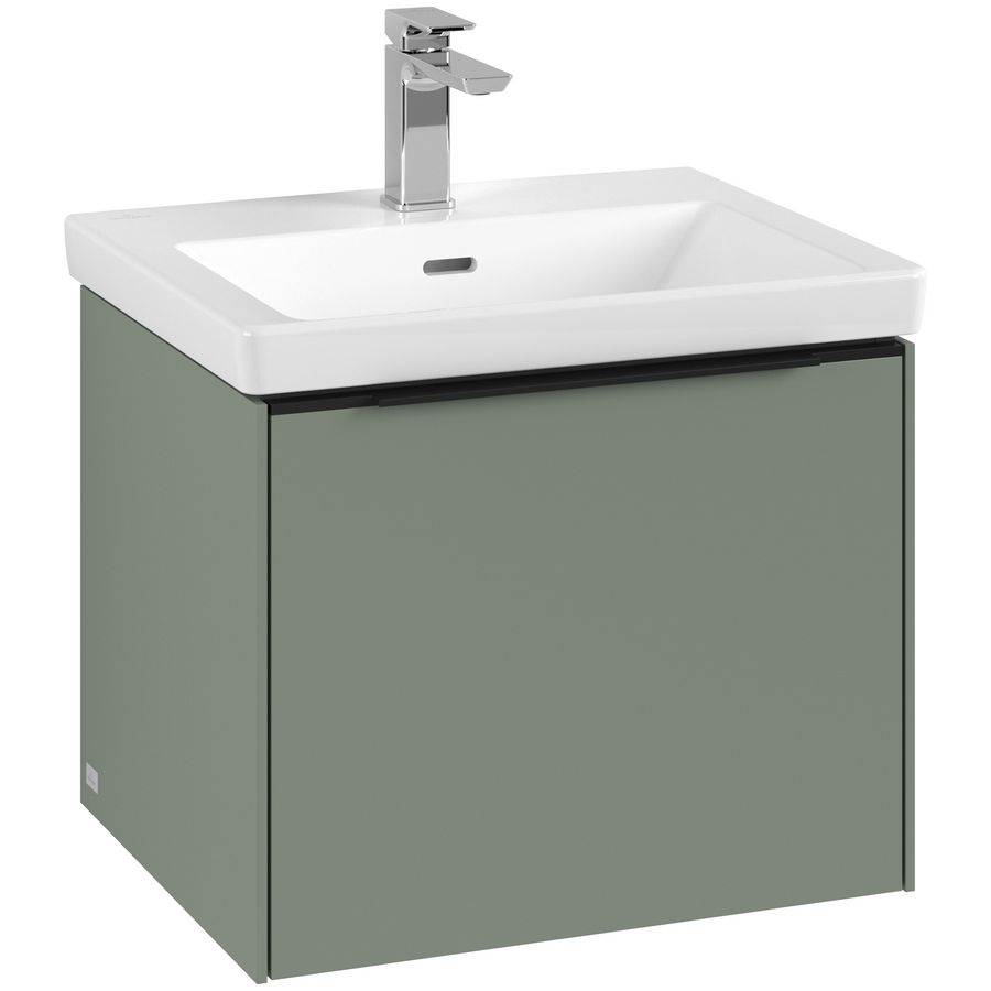 Wastafelonderkastkast SUBWAY 3.0 523x429x447,5mm Soft Green C57901AF greep Volcano Black