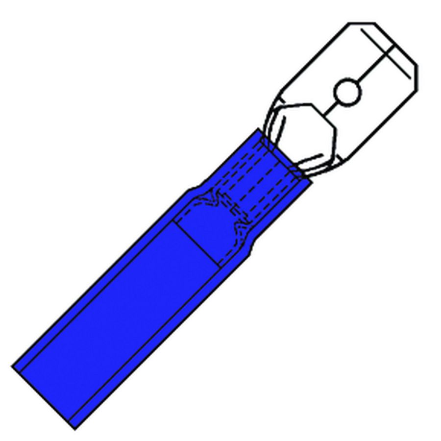 Kist a 50st. Waterdichte fohnVlaksteker 6,3x0,8mm 1,5-2,5mm²