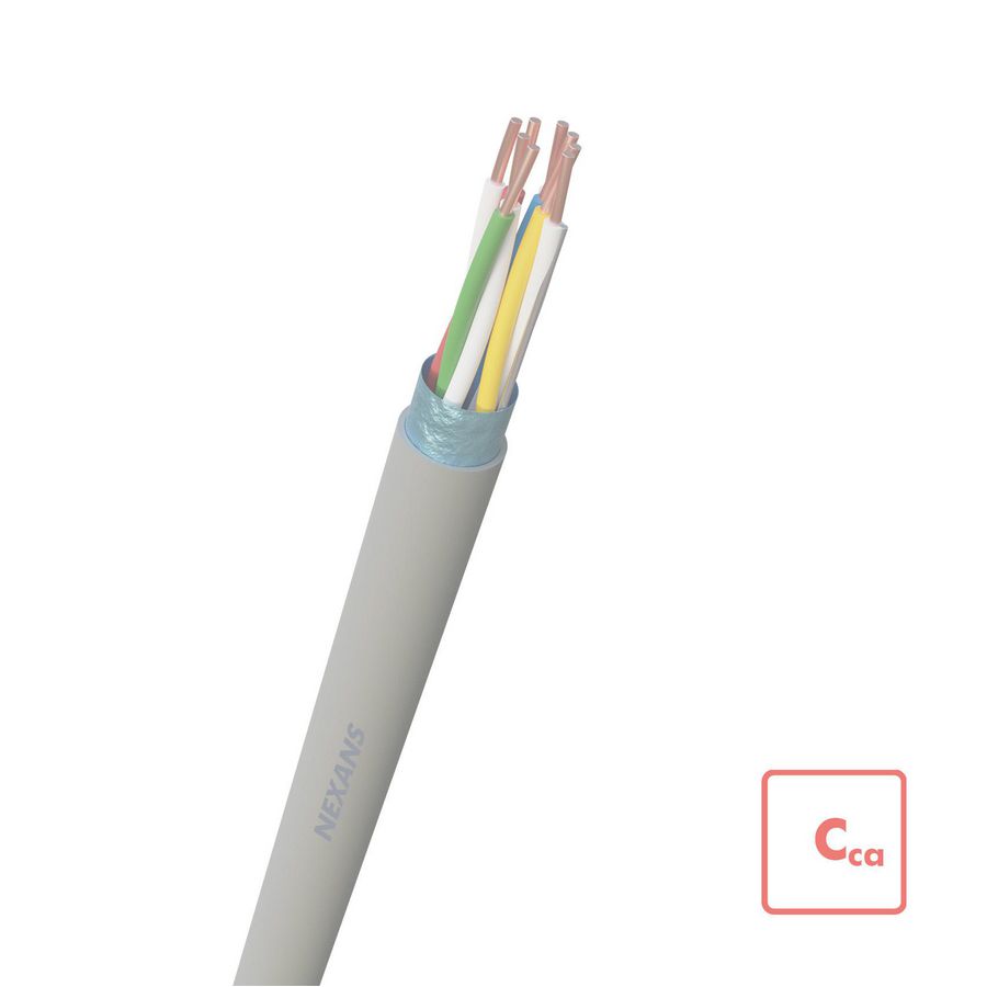 Nexans H(st)H Cca 2x2x0,8 mm grijs MTR