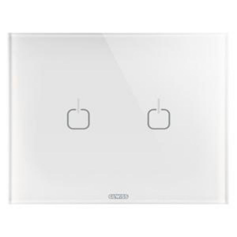 ICE TOUCH PLATE-IN GLASS-2 SYMBOLS-WHITE-CHORUSMART