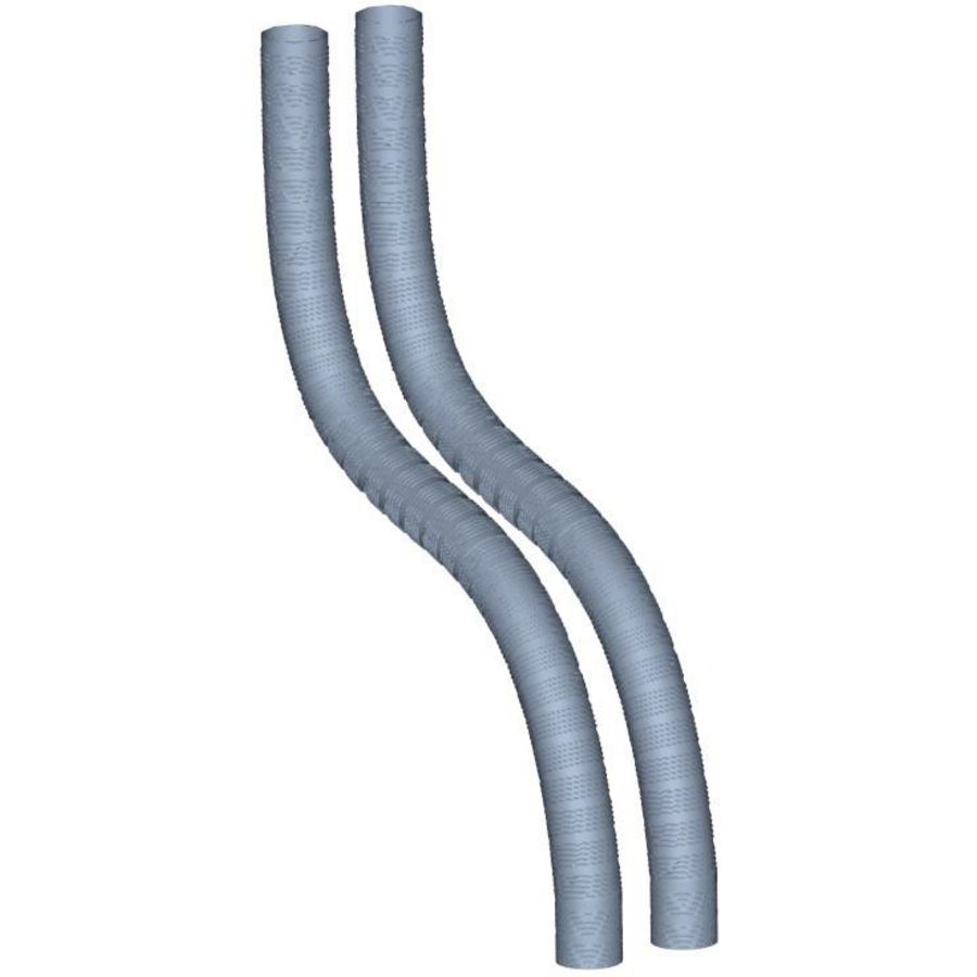 Set flexibele buis RVS 1m Ø130