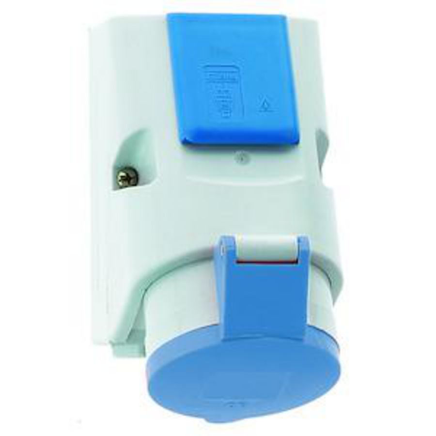 CCE-contactdoos combi 9h 16A 4P 230V IP44 126x83 bedr.