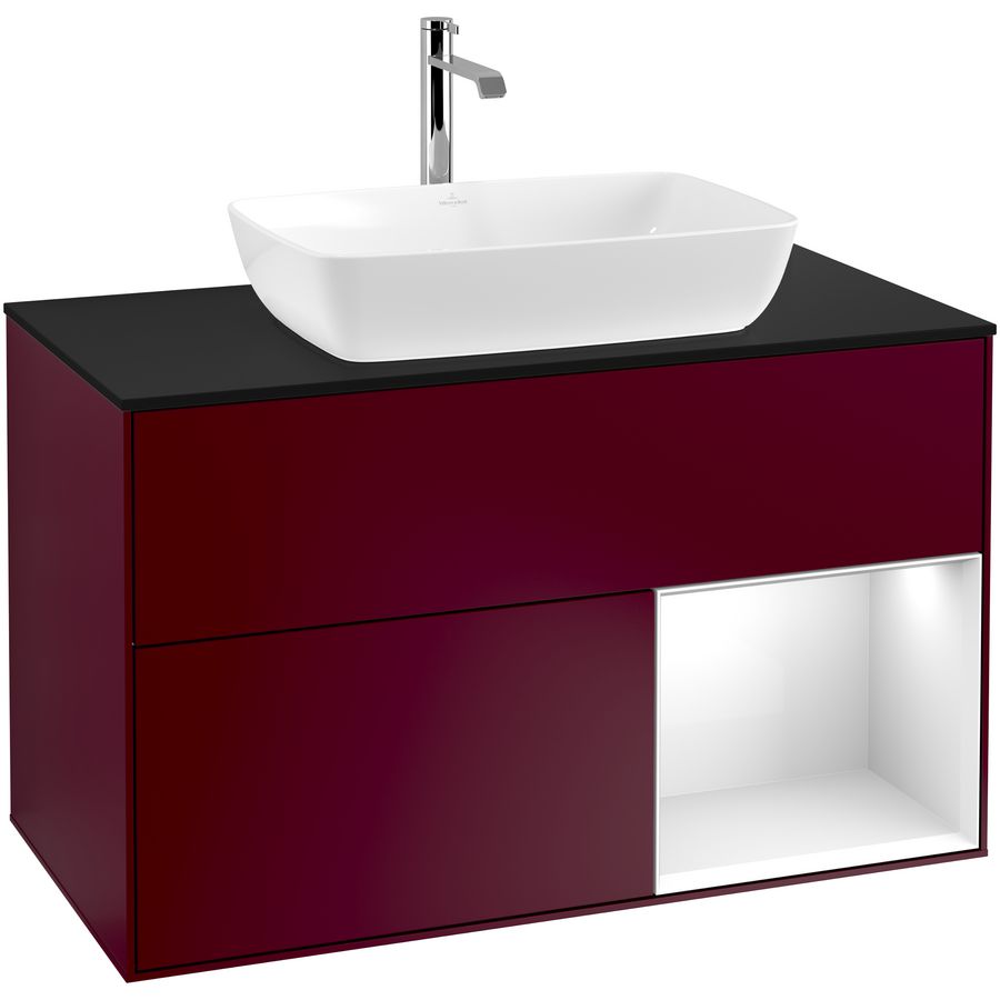 Wastafelonderkast Finion 1000x603x501mm Peony Matt Lacquer F782GFHB