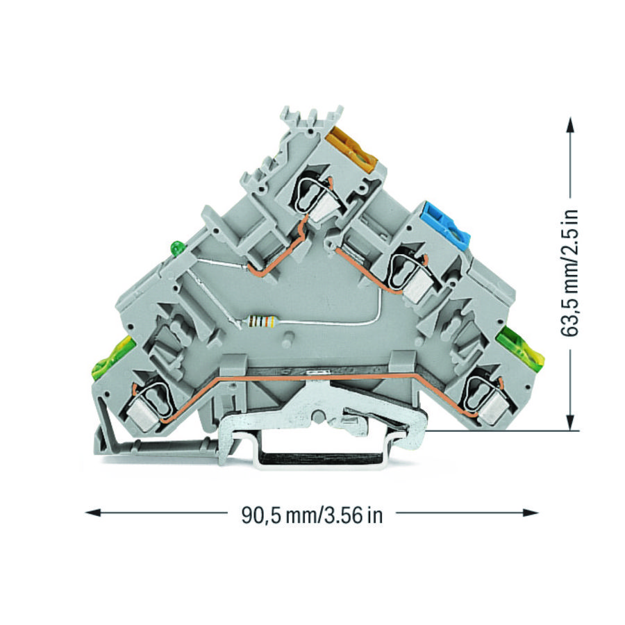 4-draads initiatorvoedingsklem LED 280-574/281-483 VVE=10