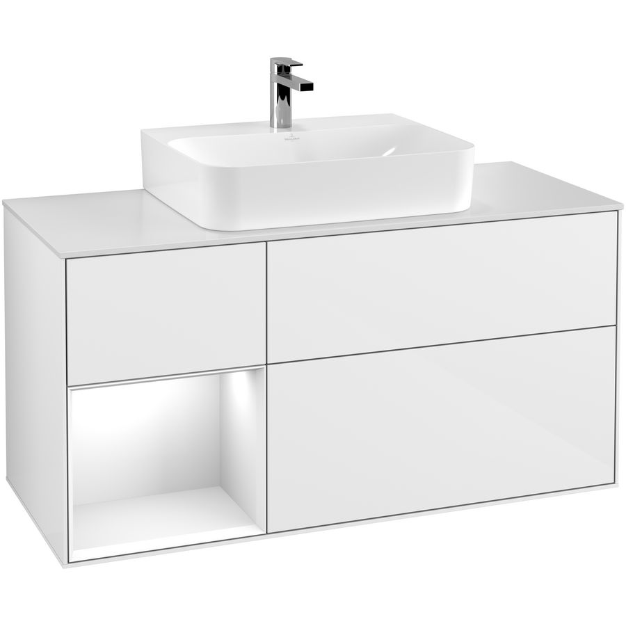 Wastafelonderkast Finion 1200x603x501mm G.White.L F161GFGF