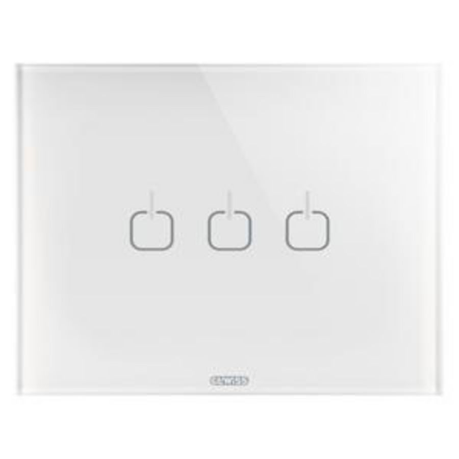 ICE TOUCH PLATE-IN GLASS-3 SYMBOLS-WHITE-CHORUSMART