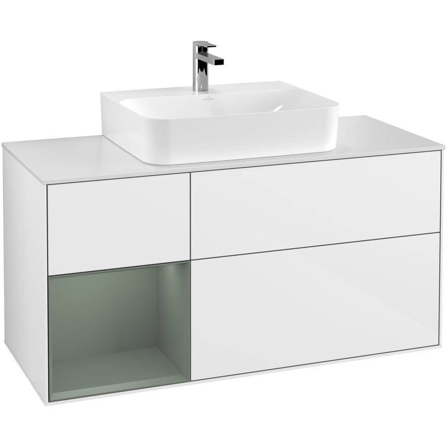 Wastafelonderkast Finion 1200x603x501mm G.White.L F161GMGF