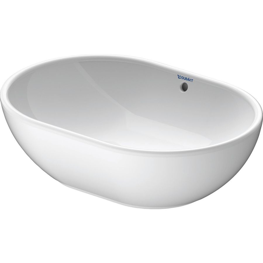 UNIVERSEEL #033550 opzetwastafel 495mm wit zonder kraangat met overloop