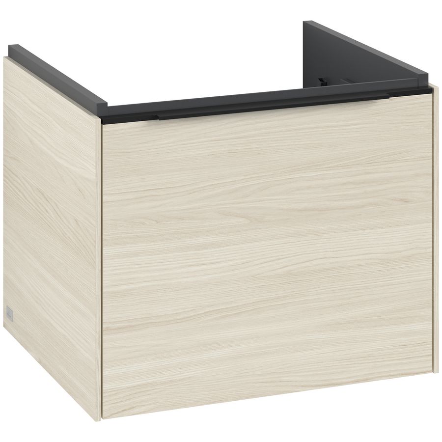 Wastafelonderkastkast SUBWAY 3.0 523x429x447,5mm White Oak C57901AA greep Volcano Black