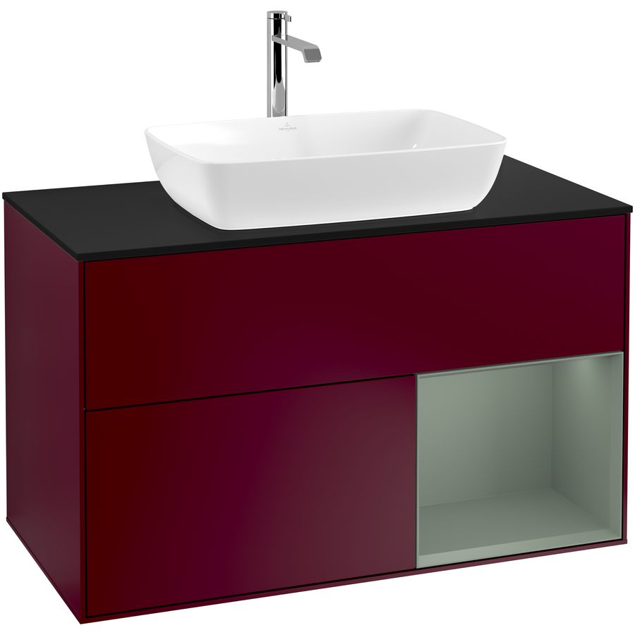 Wastafelonderkast Finion 1000x603x501mm Peony Matt Lacquer F782GMHB