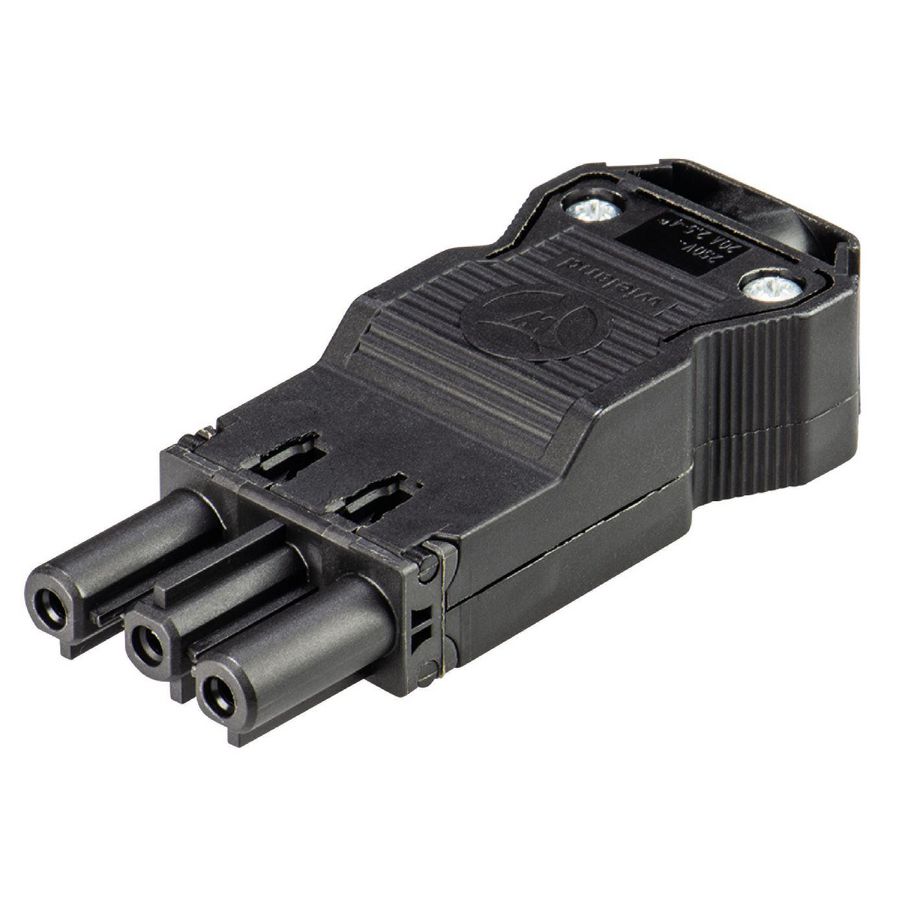 Kabelsteker GST18I3 female zwart schroef VVE=50