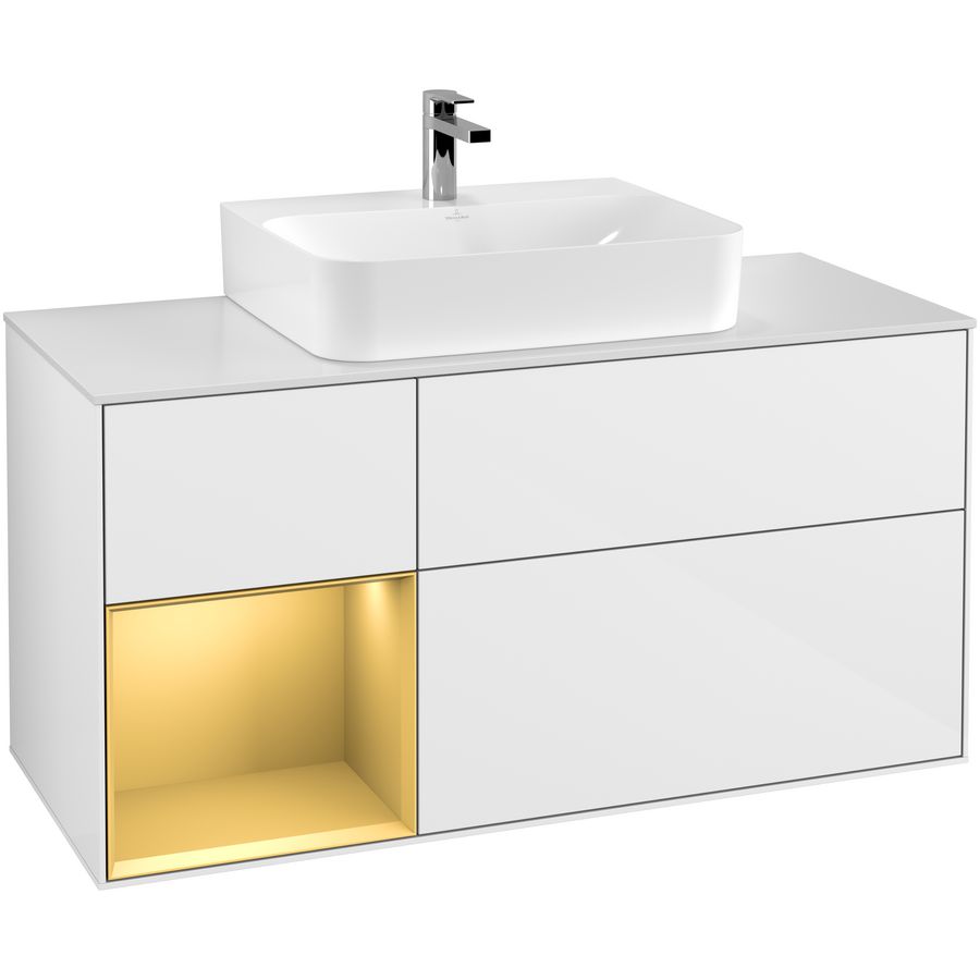 Wastafelonderkast Finion 1200x603x501mm G.White.L F161HFGF