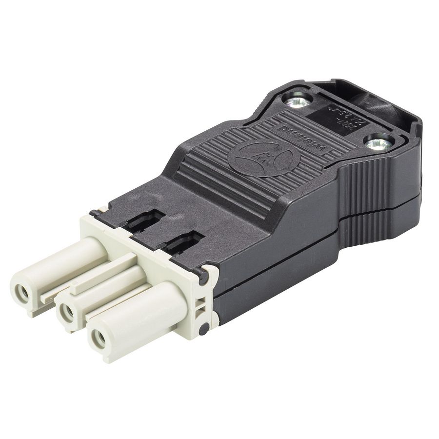 Kabelsteker GST18I3 female grijs schroef VVE=50