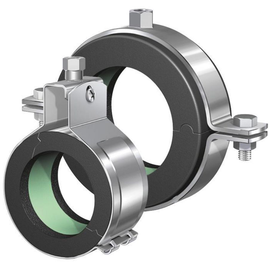 Isolatiebeugel / Pijpbeugel FlamcoFix CB19 (19mm schuim/PIR kern) M12 Ø168mm (6") Fastfix VVE=5