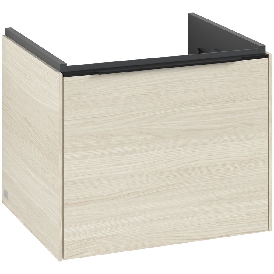 Wastafelonderkastkast SUBWAY 3.0 523x429x447,5mm White Oak C579L1AA greep Volcano Black
