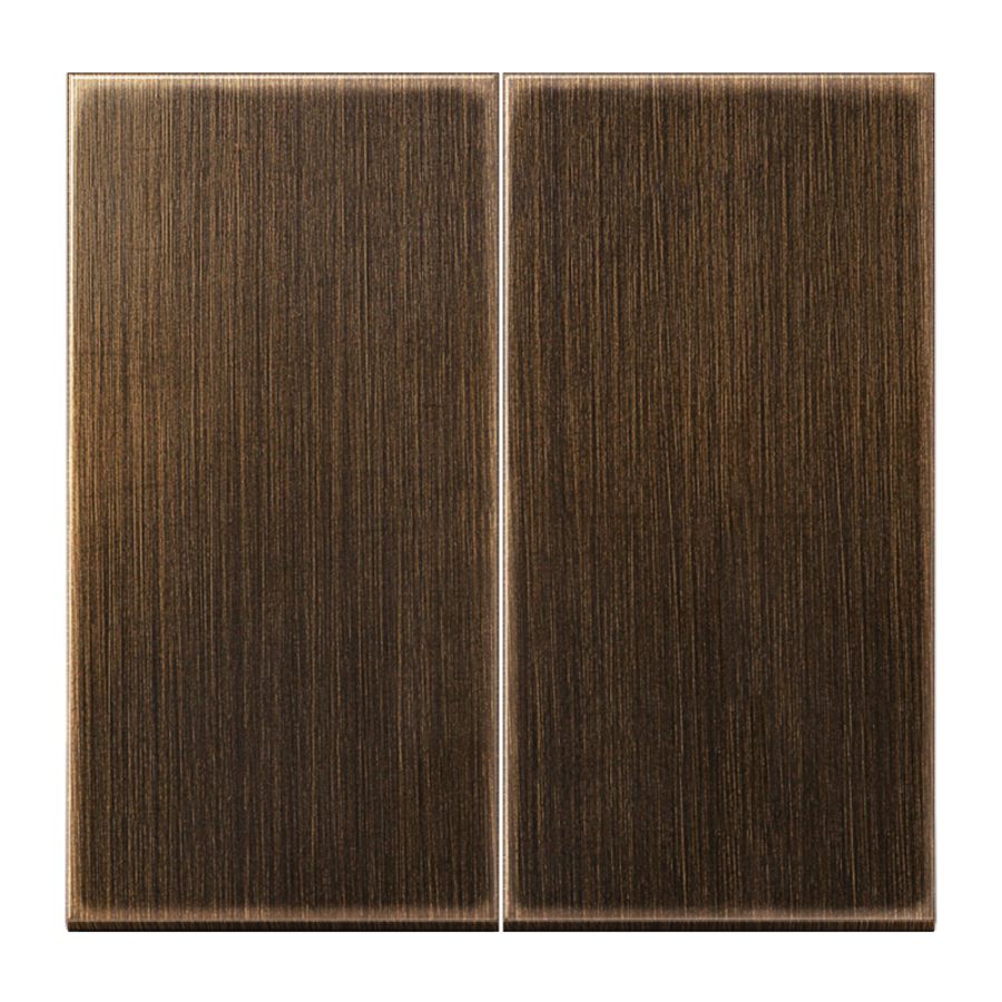 Tastafdekking 2-voudig LS-messing antiek