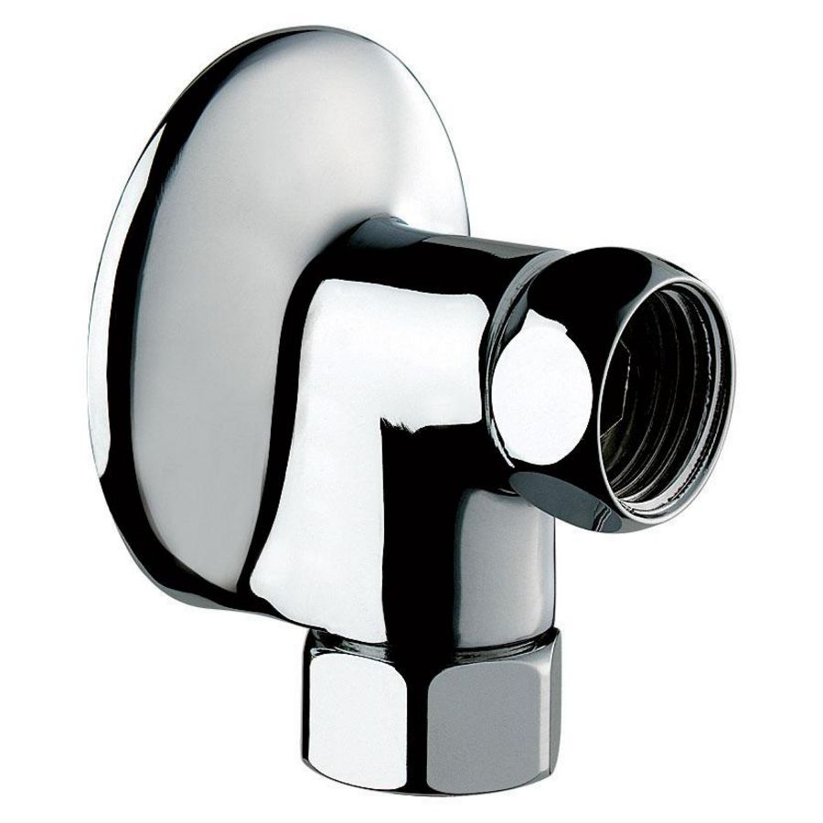 Muurplaatkoppeling chroom MF1/2" + moer Ø14 set 2st.