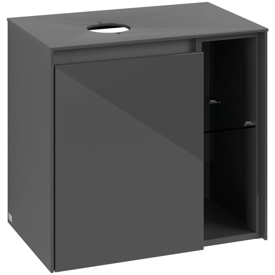 Wastafelonderkast Collaro 600x548x380mm Glossy Grey C15200FP