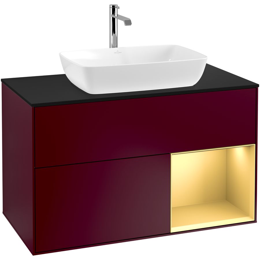 Wastafelonderkast Finion 1000x603x501mm Peony Matt Lacquer F782HFHB