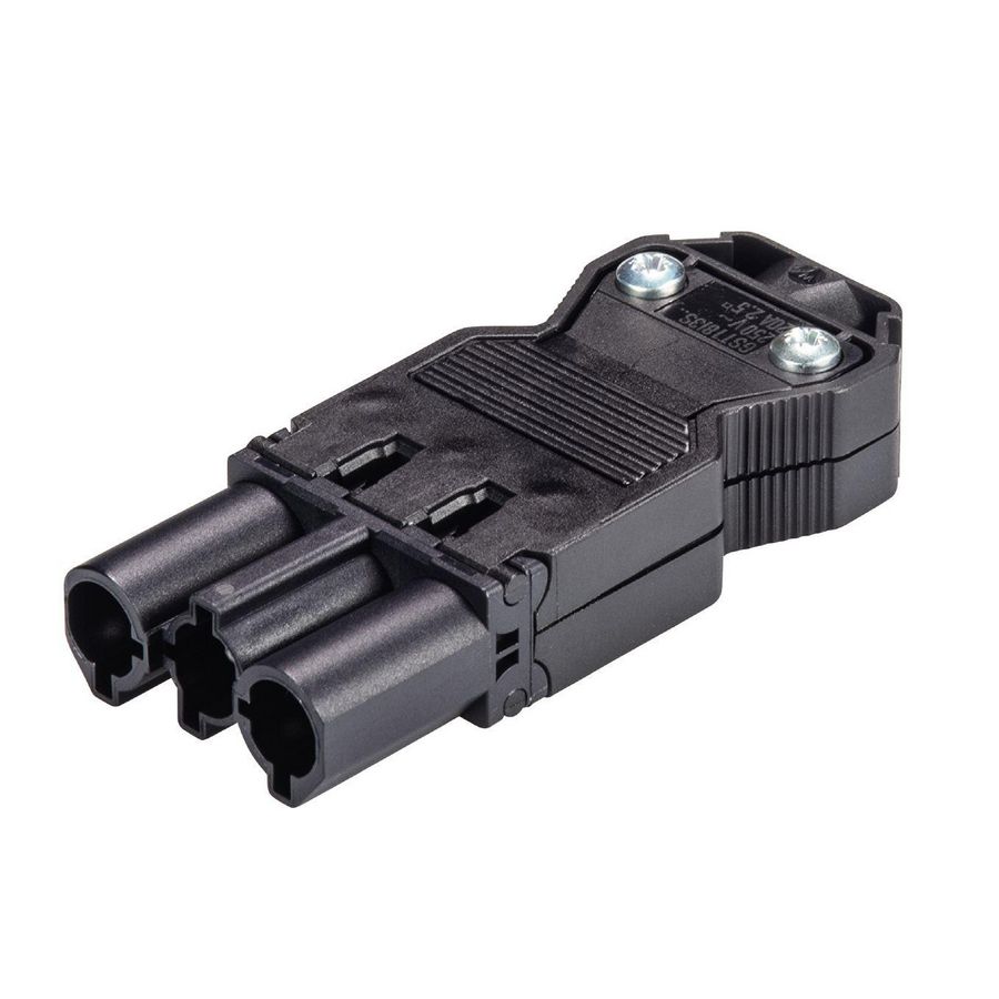 Kabelsteker GST18I3 male zwart schroef
