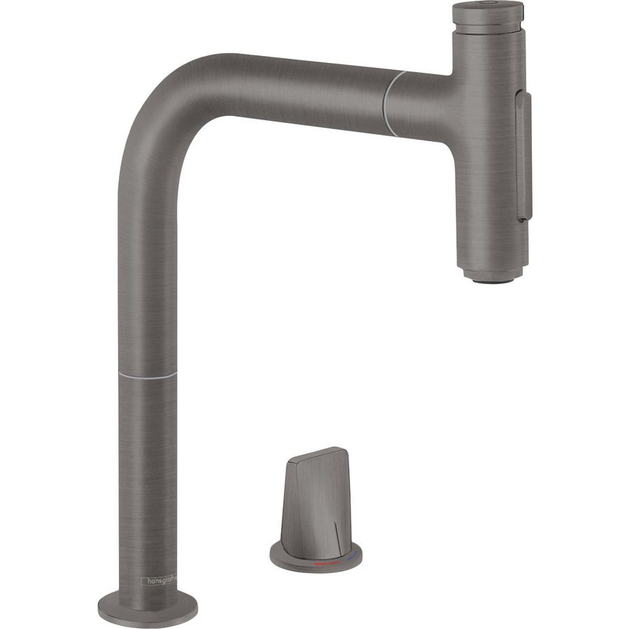 Keukenkraan 200 Metris S M71 met sBox 73818340 brushed black chrome