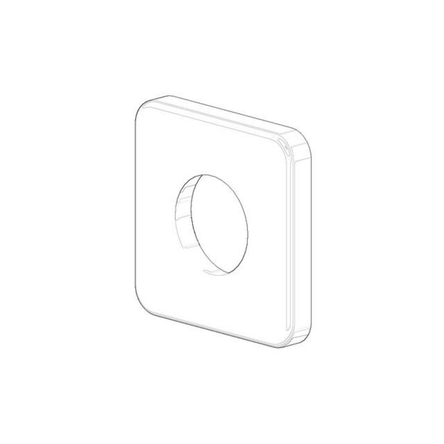 Rozet 63x63x9mm Mat Zwart 092771007-33