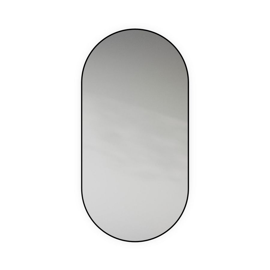 Spiegel Black Line Oval XL black 700x1400mm (horz. en vertic. toepasbaar)