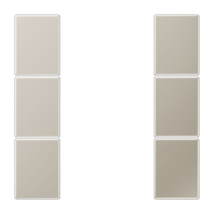 Tastafdekking compleet 3-voudig LS edelstaal KNX