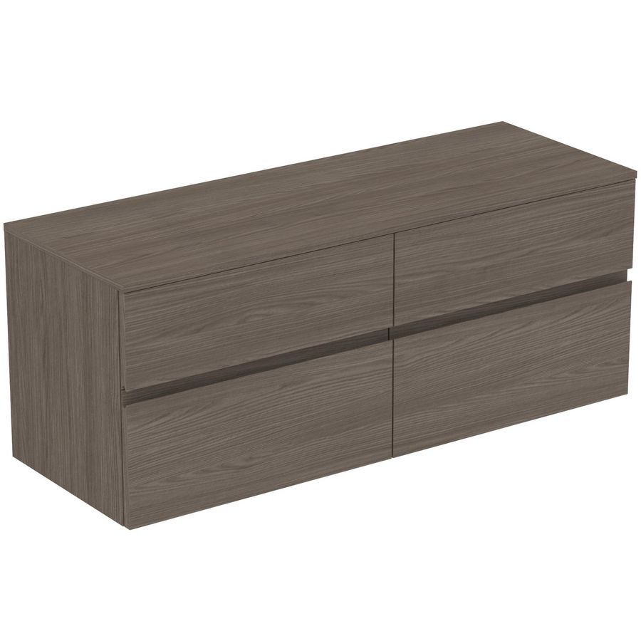 Wastafelmeubel 1402x505x558mm dark elm 4 laden Finesse